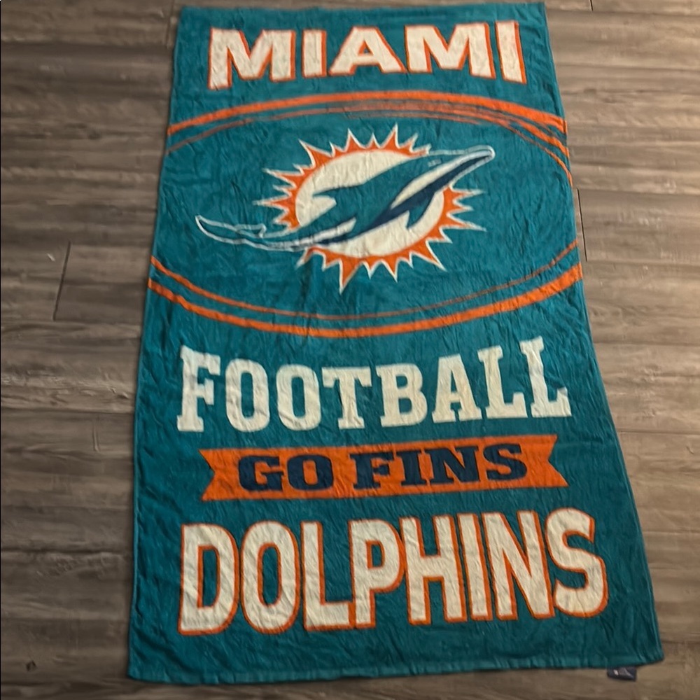 Miami Dolphins Wincraft Green and Orange Beach Towel